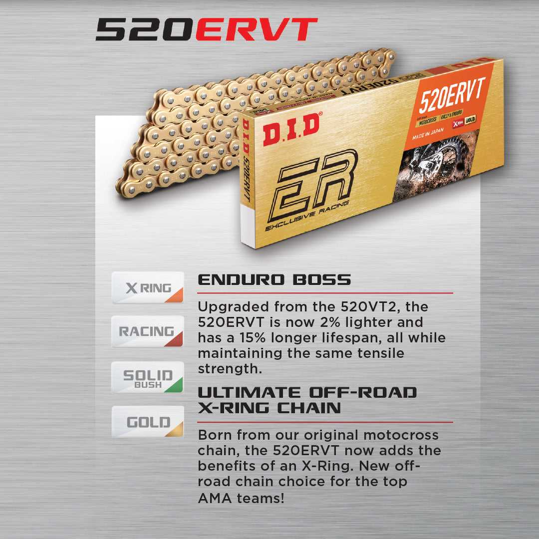 D.I.D Chain, DID 520ERVT - X-Ring Chain