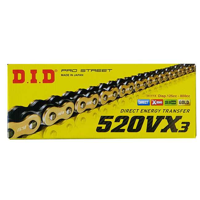 D.I.D Chain, DID 520VX3 Pro Street - X-Ring Chain