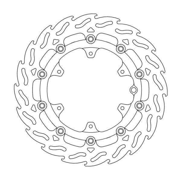 MOTO MASTER, DISC FLOATING FRONT MOTO MASTER FLAME LEFT HUSQVARNA KTM