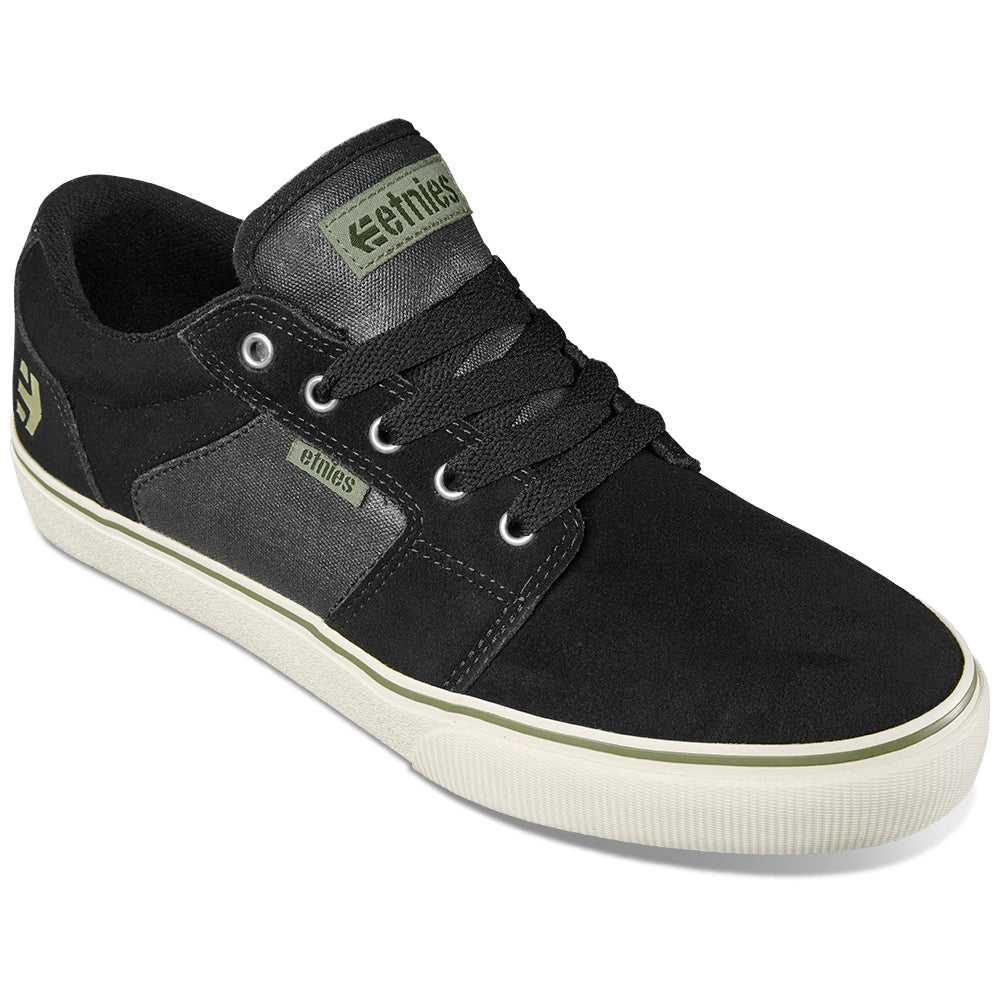 ETNIES, ETNIES BARGE LS [BLACK/WHITE/SILVER]