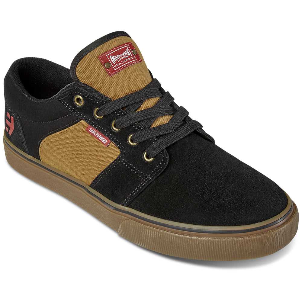 ETNIES, ETNIES BARGE LS X INDY [BLACK/BROWN] SHOES