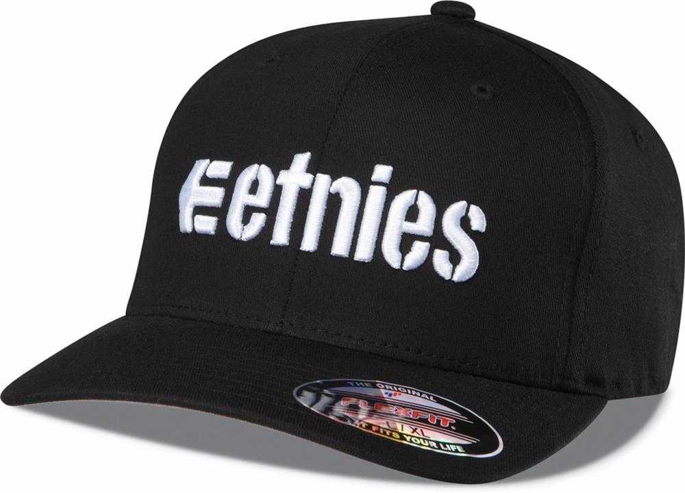 ETNIES, ETNIES CORPORATE 3 FLEXFIT CAP YOUTH [BLACK/WHITE]