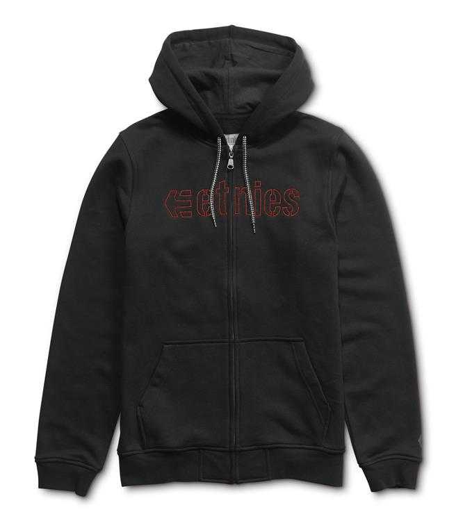 ETNIES, ETNIES CORPORATE STITCH ZIP FLEECE [BLACK]