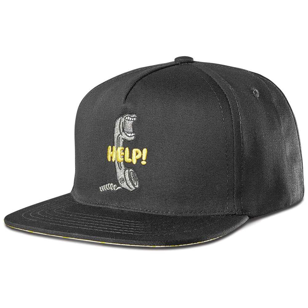 ETNIES, ETNIES HELP SNAPBACK HAT [BLACK] OS