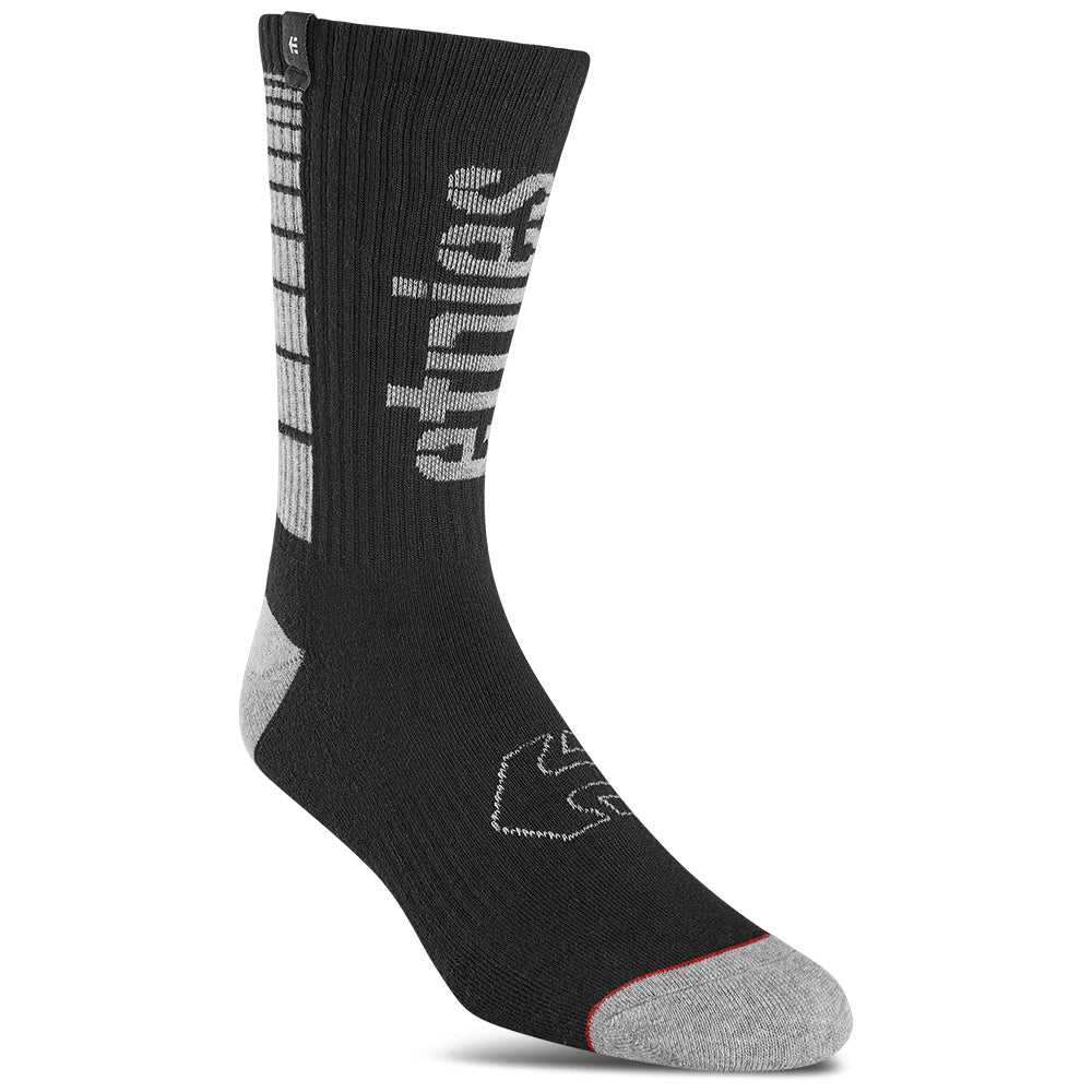 ETNIES, ETNIES MTB COOLMAX CREW SOCKS [BLACK/GREY] OS