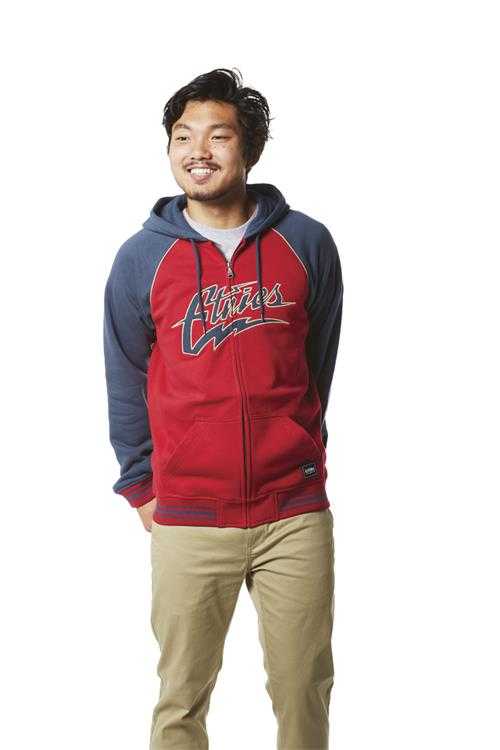 ETNIES, ETNIES THUNDEROUS ZIP FLEECE [RED/NAVY]