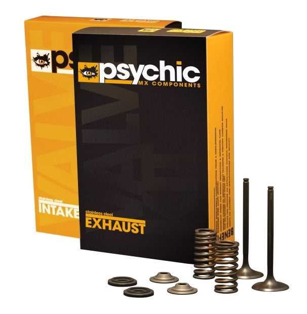 PSYCHIC MX, EXHAUST VALVE KIT PSYCHIC MX INCLUDES 2 VALVES, 2 SPRINGS, RETAINERS & SEATS KAWASAKI KX250F 04-16