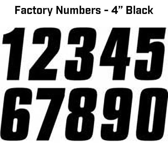 Factory Effex, FACTORY EFFEX Factory Numbers - 4" Black