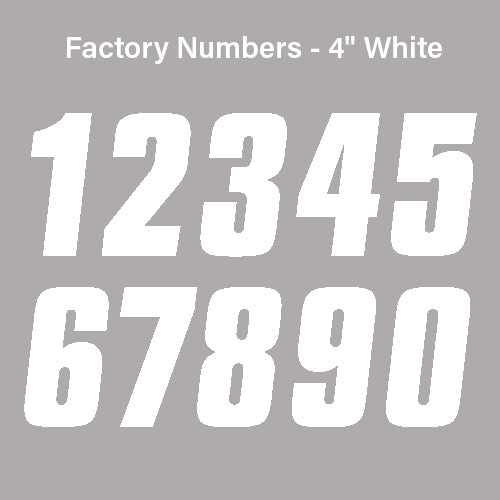 Factory Effex, FACTORY EFFEX Factory Numbers - 4" White