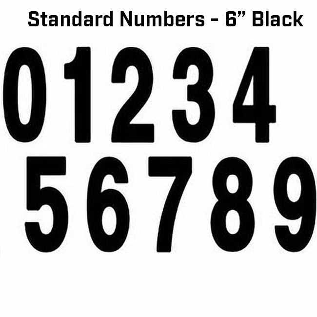 Factory Effex, FACTORY EFFEX - Standard Numbers - 6" Black