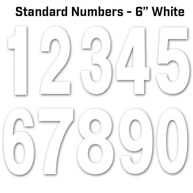 Factory Effex, FACTORY EFFEX - Standard Numbers 6" White