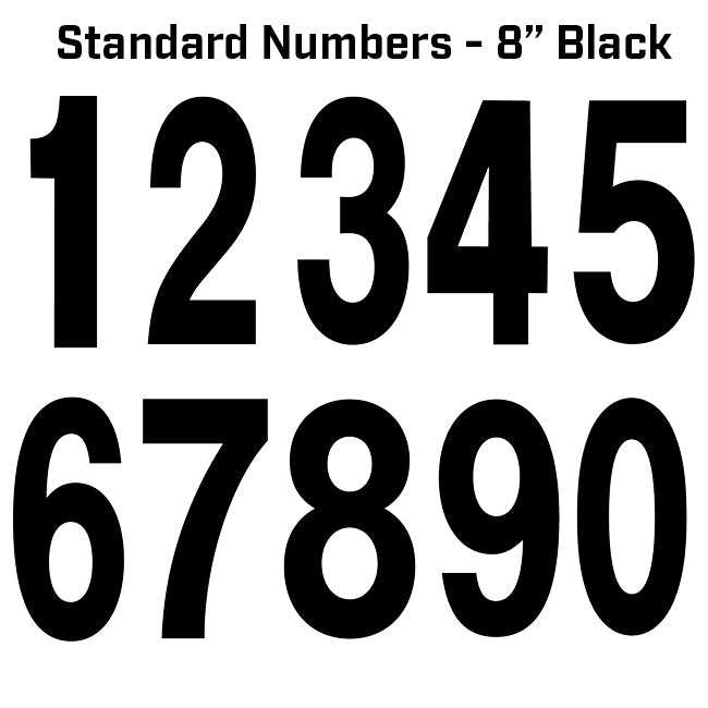 Factory Effex, FACTORY EFFEX - Standard Numbers - 8" Black