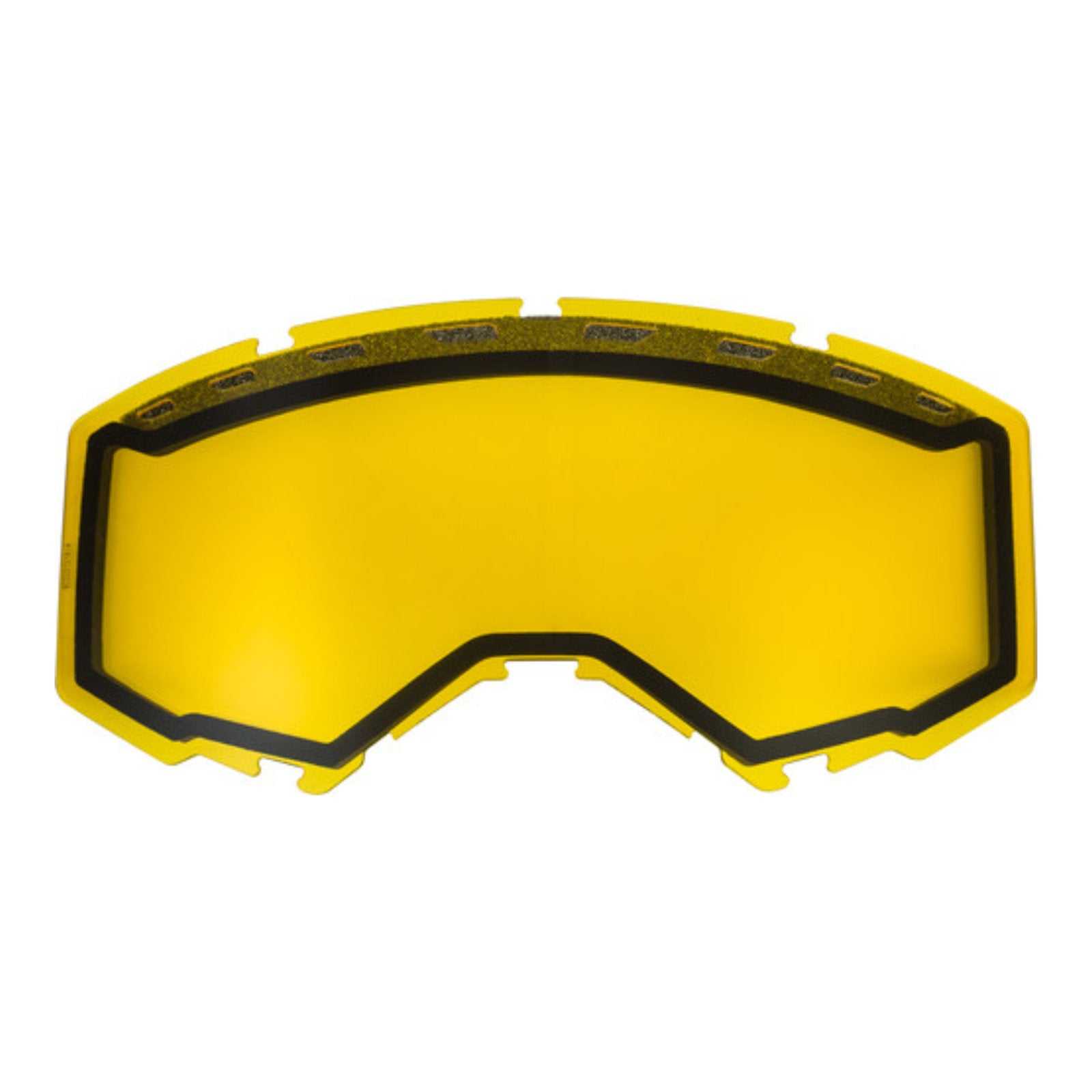 Fly Racing, FLY '19- DUAL LENS W/VENTS AND POST YELLOW