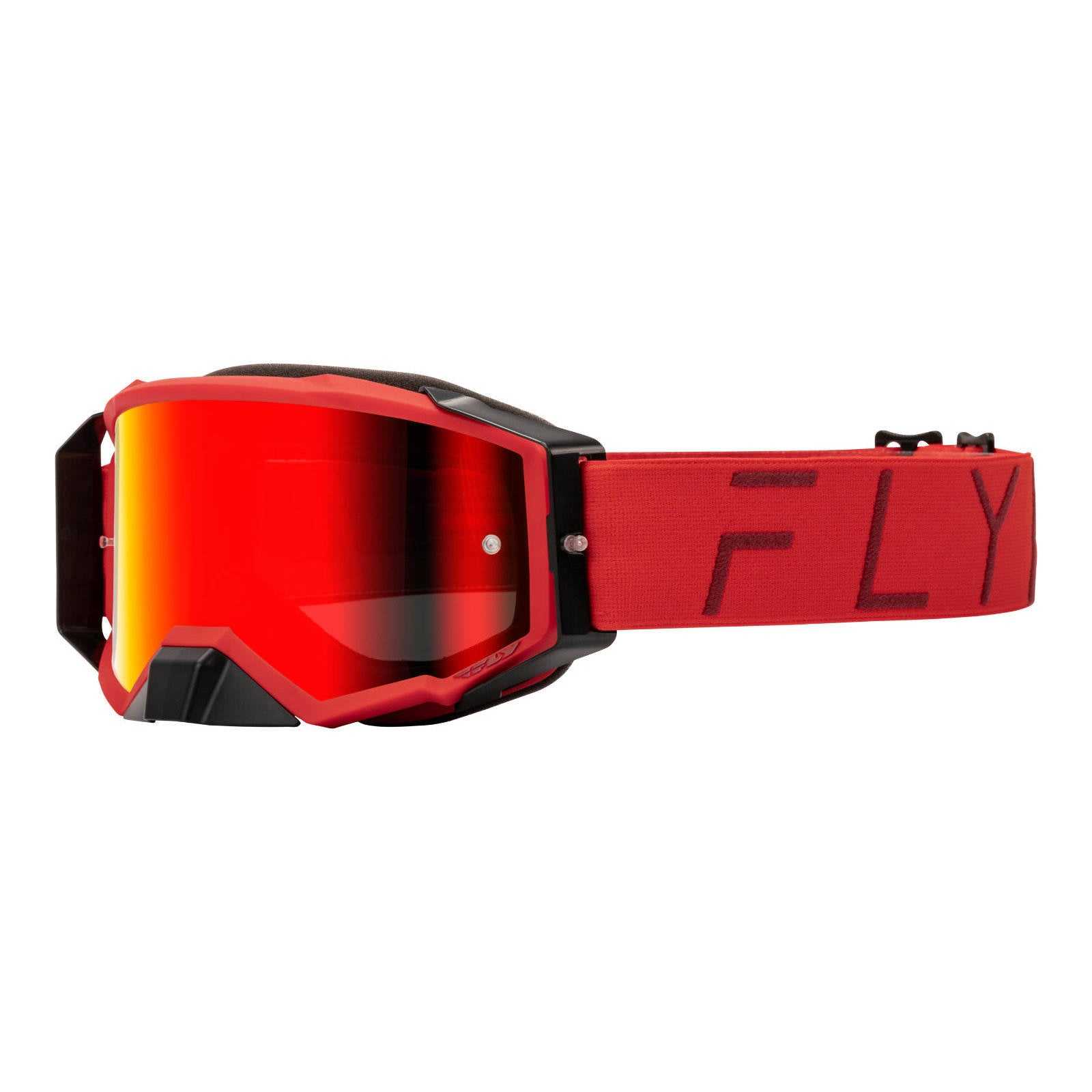 Fly Racing, FLY Racing 2024 Zone Pro Goggle - Red with Red Mirror / Smoke Lens