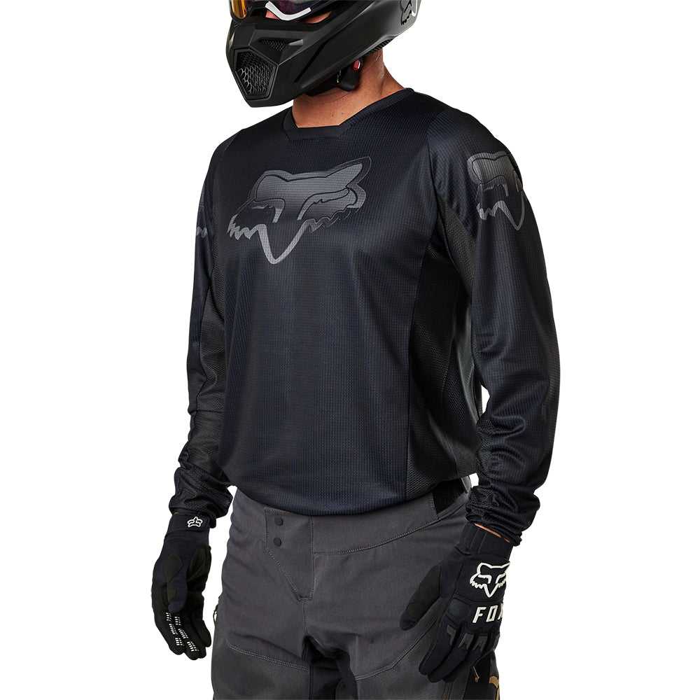 FOX, FOX 180 BLACKOUT JERSEY [BLACK/BLACK]