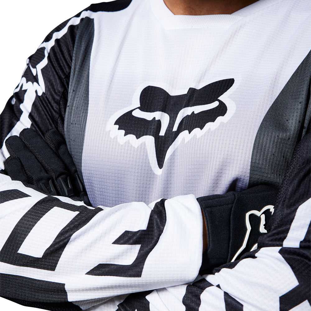 FOX, FOX 180 LEED JERSEY [BLACK/WHITE]