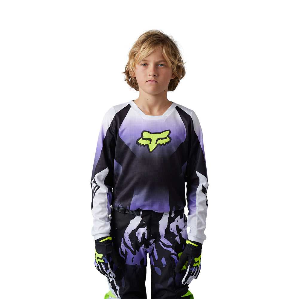 FOX, FOX 180 YOUTH MORPHIC JERSEY [BLACK/WHITE]