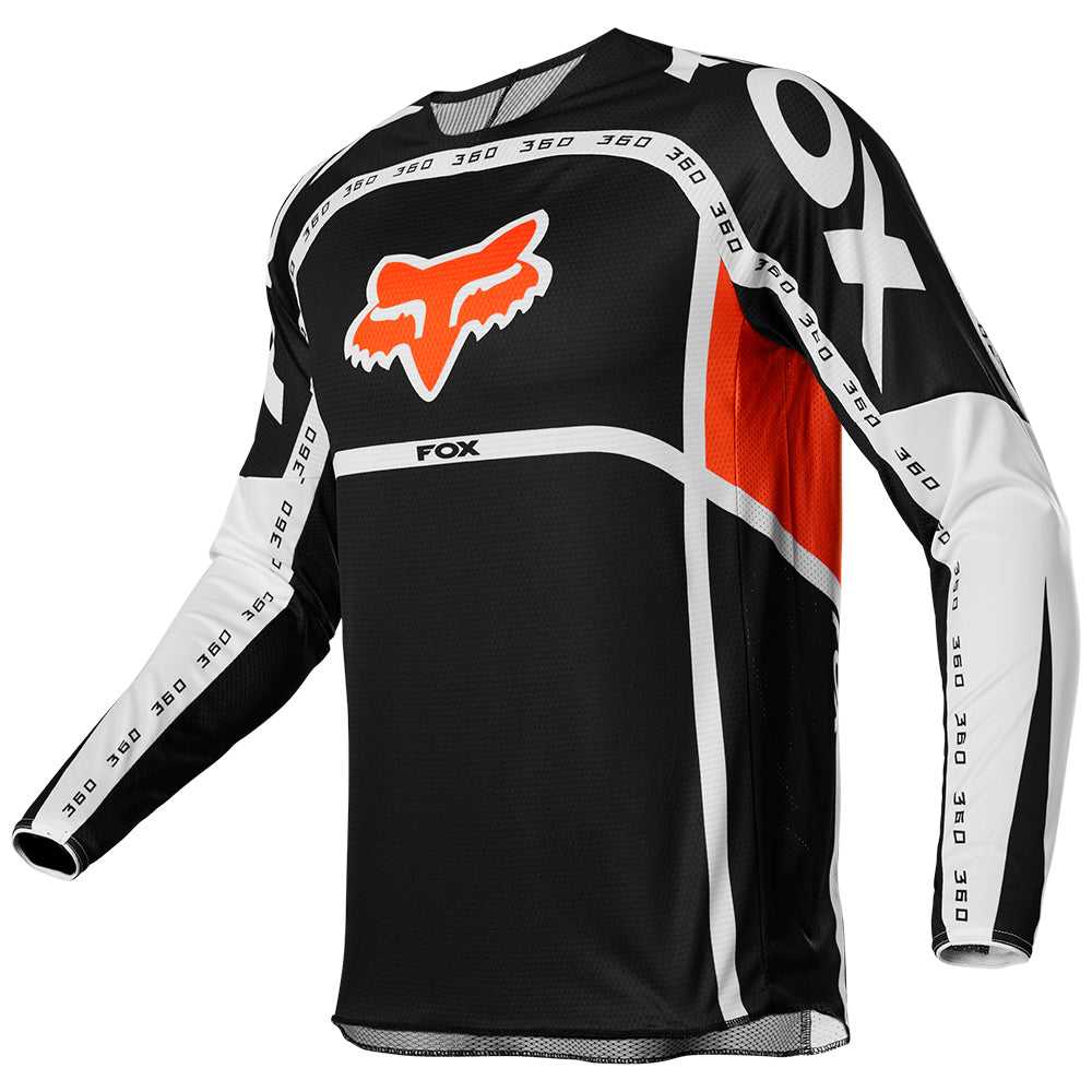 FOX, FOX 360 DVIDE JERSEY [BLACK/WHITE/ORANGE]