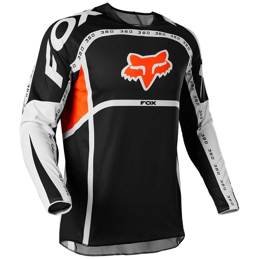 FOX, FOX 360 DVIDE JERSEY [BLACK/WHITE/ORANGE]