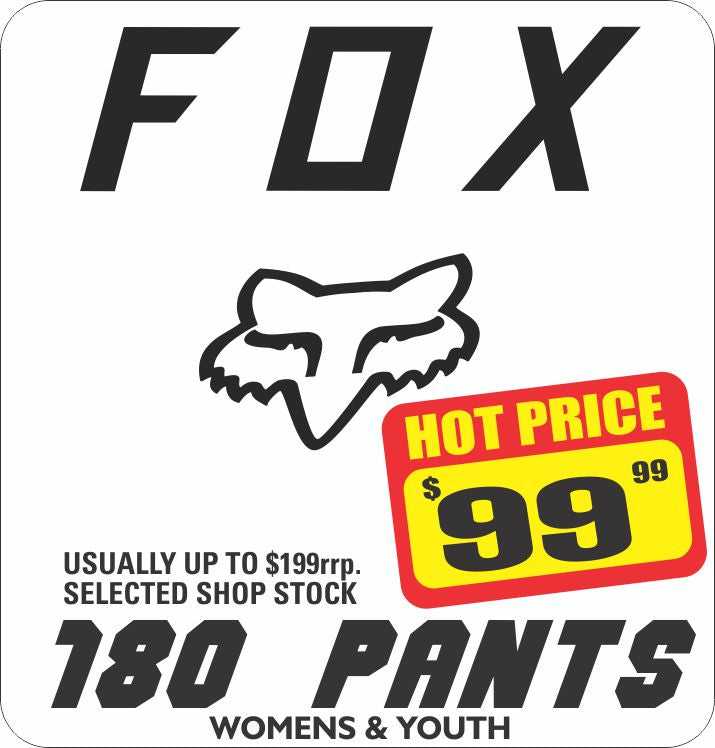 Cycletreads, **FOX CLEARANCE PANTS JUST $99.99 WOMENS+YOUTH RX