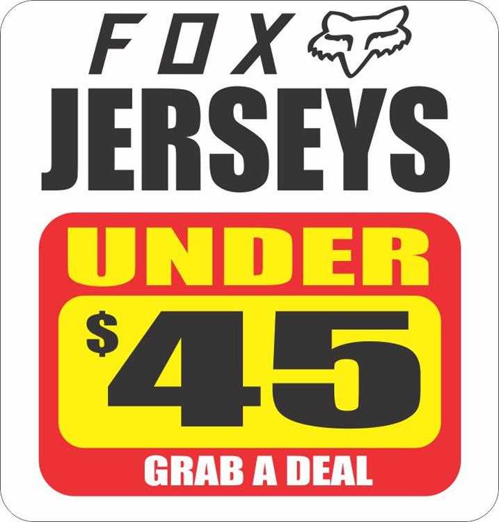 Cycletreads, ** FOX CLEAROUT SALE JERSEYS UNDER $45