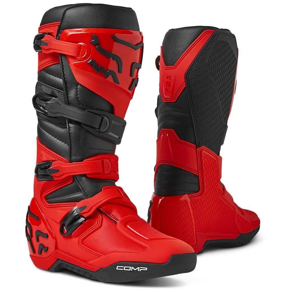 FOX, FOX COMP BOOTS [FLO RED]