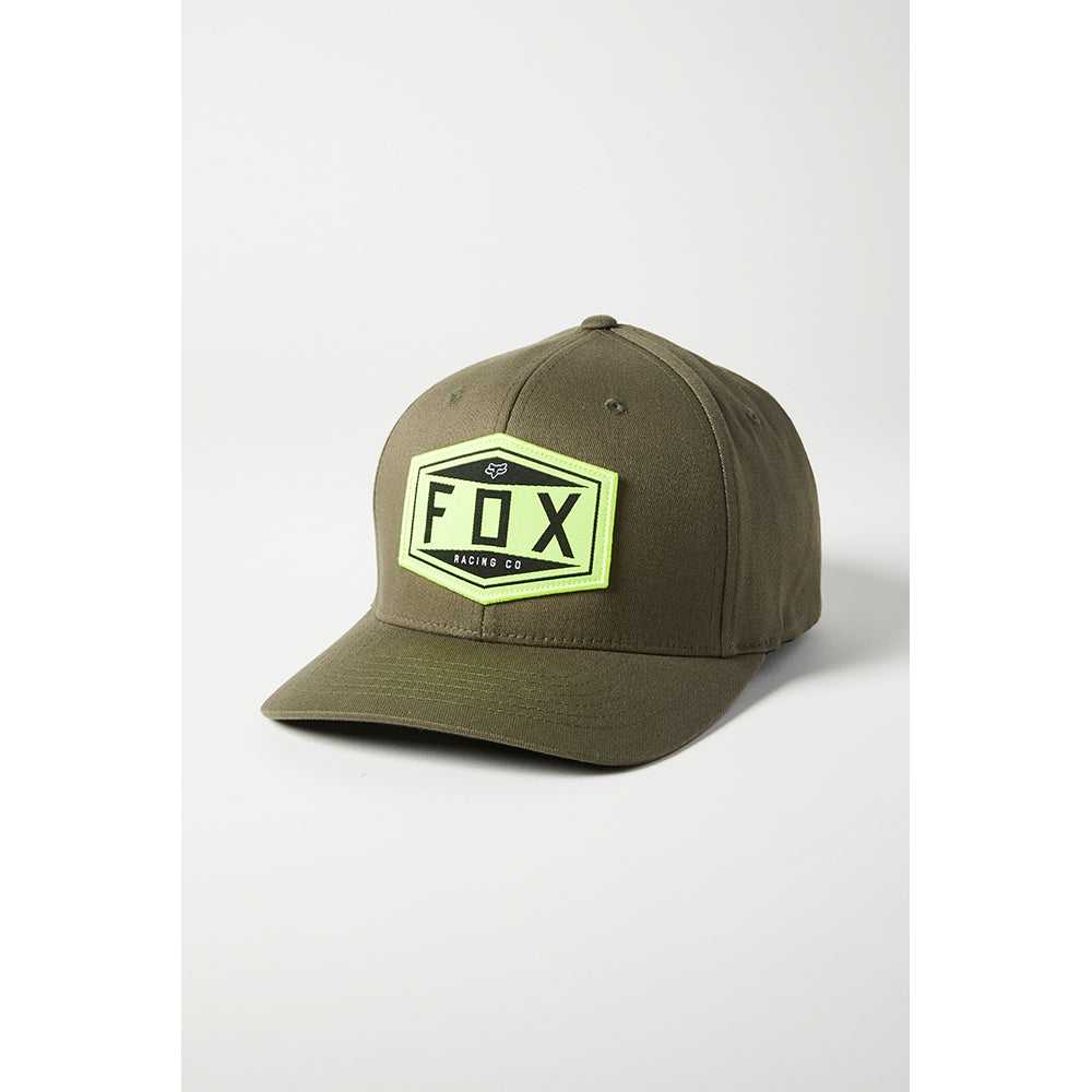 FOX, FOX EMBLEM FLEXFIT HAT [OLIVE GREEN]