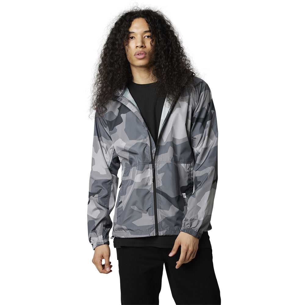 FOX, FOX GEOLOGY CAMO WINDBREAKER JACKET [BLACK CAMO]