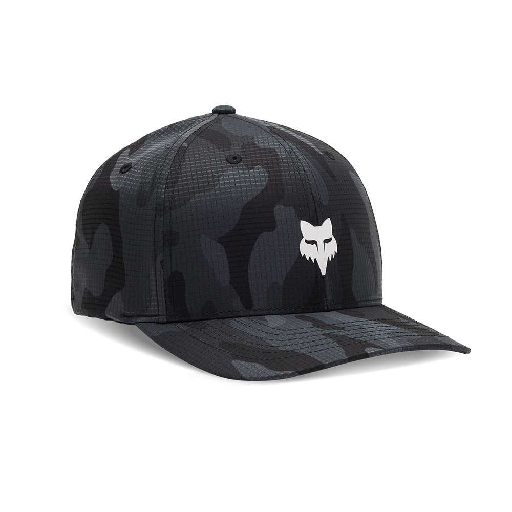 FOX, FOX HEAD CAMO TECH FLEXFIT HAT [BLACK CAMO]