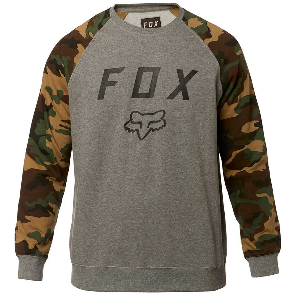 FOX, FOX LEGACY CREW FLEECE [HEATHER GRAPHITE]