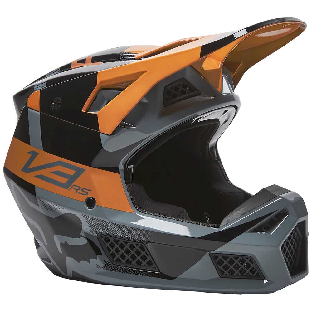 FOX, FOX V3 RS RIET HELMET ECE [BLACK/GOLD]