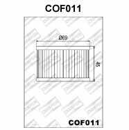 CHAMPION, OIL FILTER HF111 HON (CH-COF011)