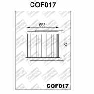 CHAMPION, OIL FILTER HF117 HON (CH-COF017)