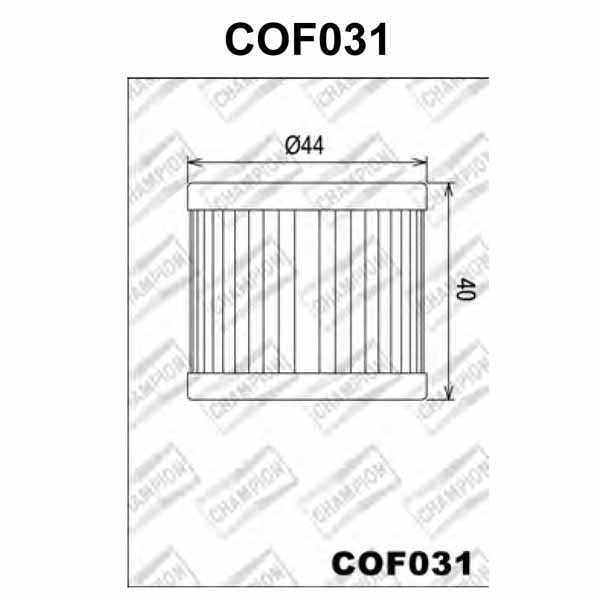 CHAMPION, OIL FILTER HF131 SUZ (CH-COF031)