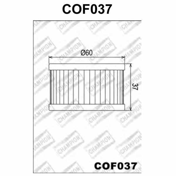 CHAMPION, OIL FILTER HF137 SUZ (CH-COF037)