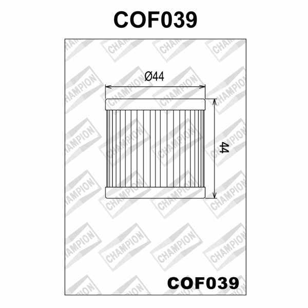 CHAMPION, OIL FILTER HF139 KAW SUZ (CH-COF039)