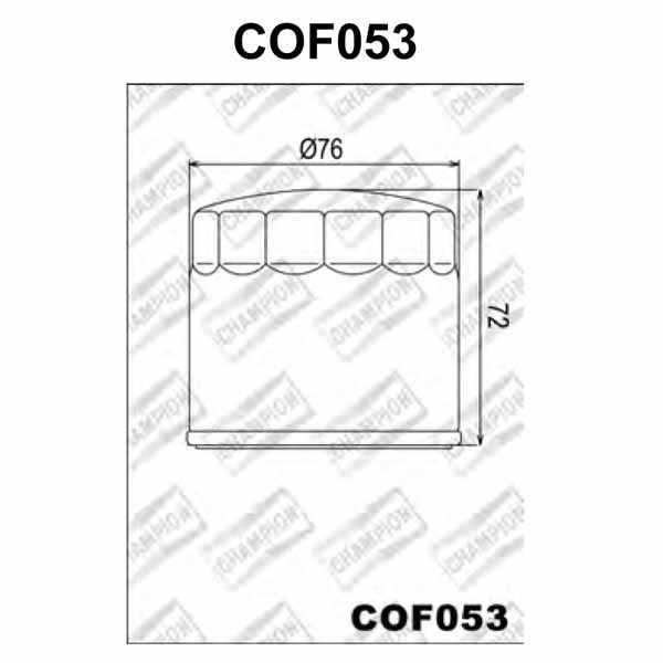 CHAMPION, OIL FILTER HF153 DUCATI (CH-COF053)